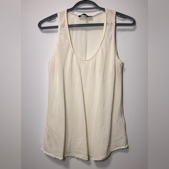 Judith & Charles Silk Elegant Cream Sleeveless Tank Top size 6 - Picture 3 of 6